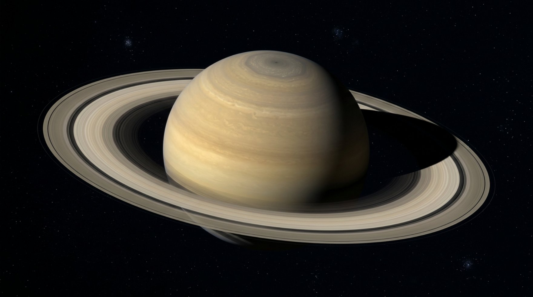 Saturno con su sistema de anillos